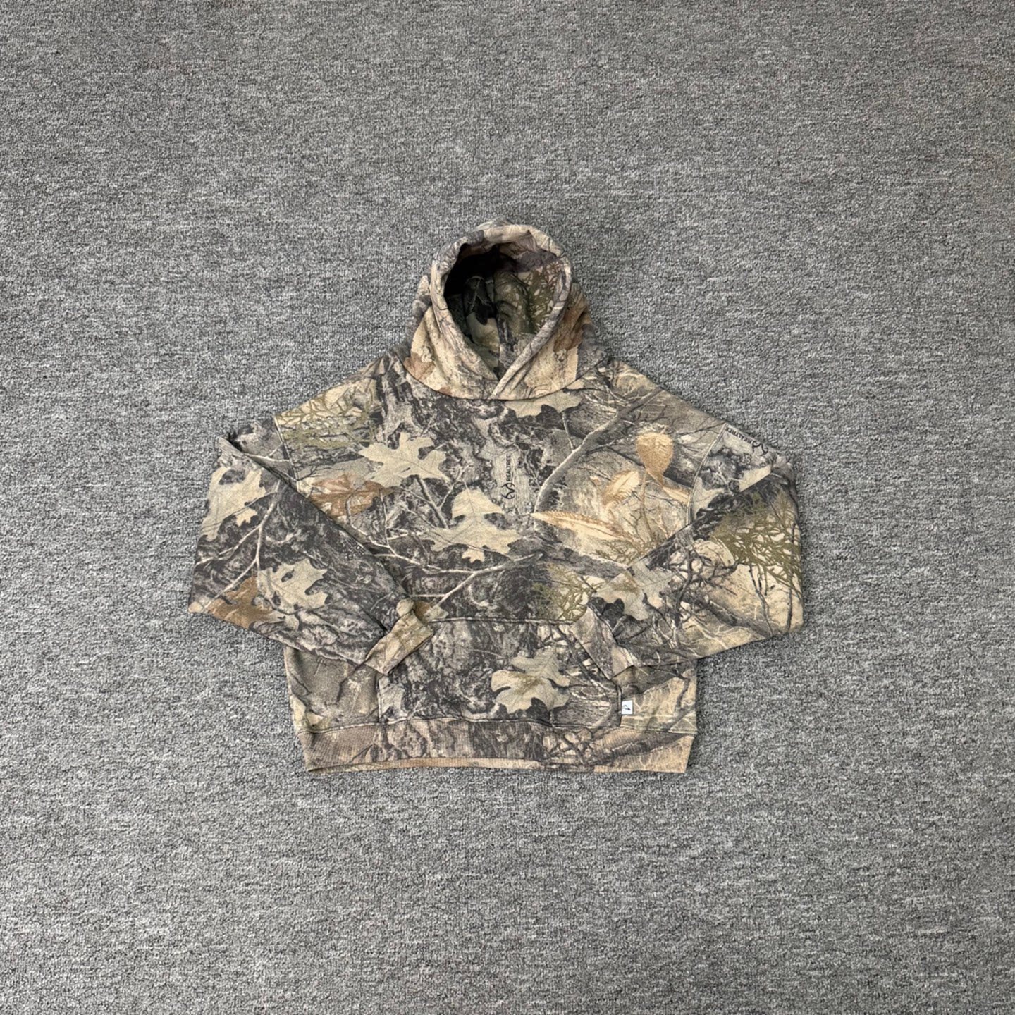 American street camouflage branch print hooded sweatshirt for men and women, loose casual polar fleece pullover jacket, trendy