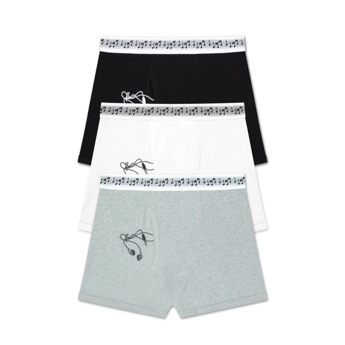 Bazo_1199 musical note ribbon printed underwear boxer briefs udg popular fakemink same style