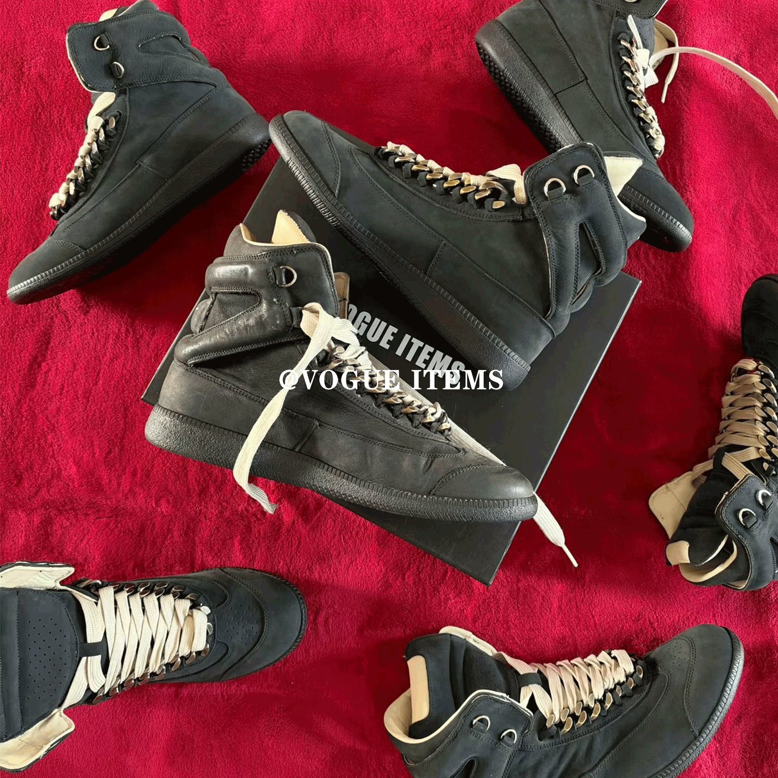 Archive SS14 MM Cuban Link High Tops high-top/Cuban chain leather sneakers