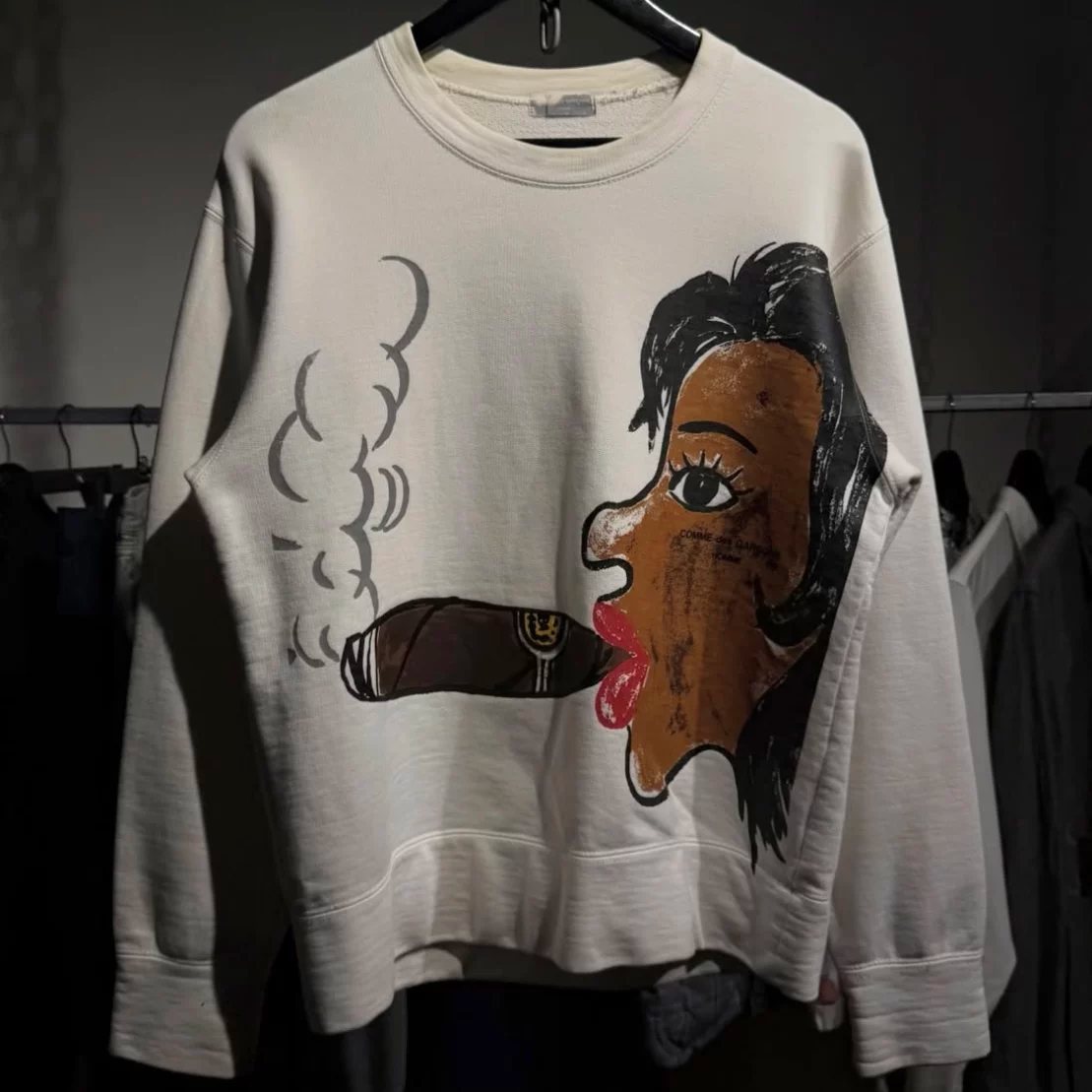 VG archive cuba shirt 02 Cuban cigar pattern street style sweatshirt fakemink same style