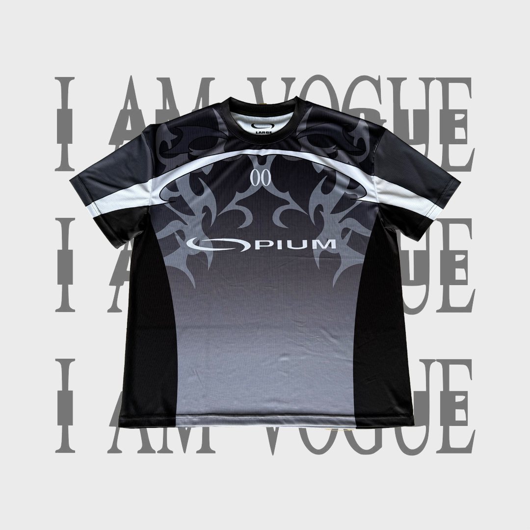 opium YVL style hollow quick-drying mesh rugby uniform digital T-shirt letter printed jersey Tee