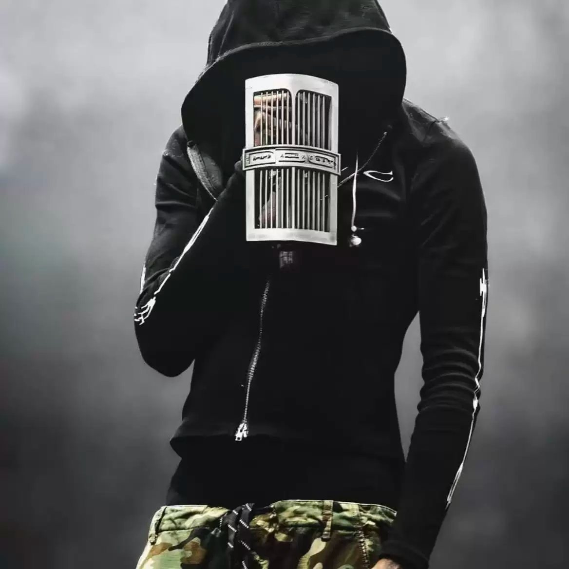 opium yvl style Playboicarti peripheral iam music slim double zipper hoodie sweatshirt