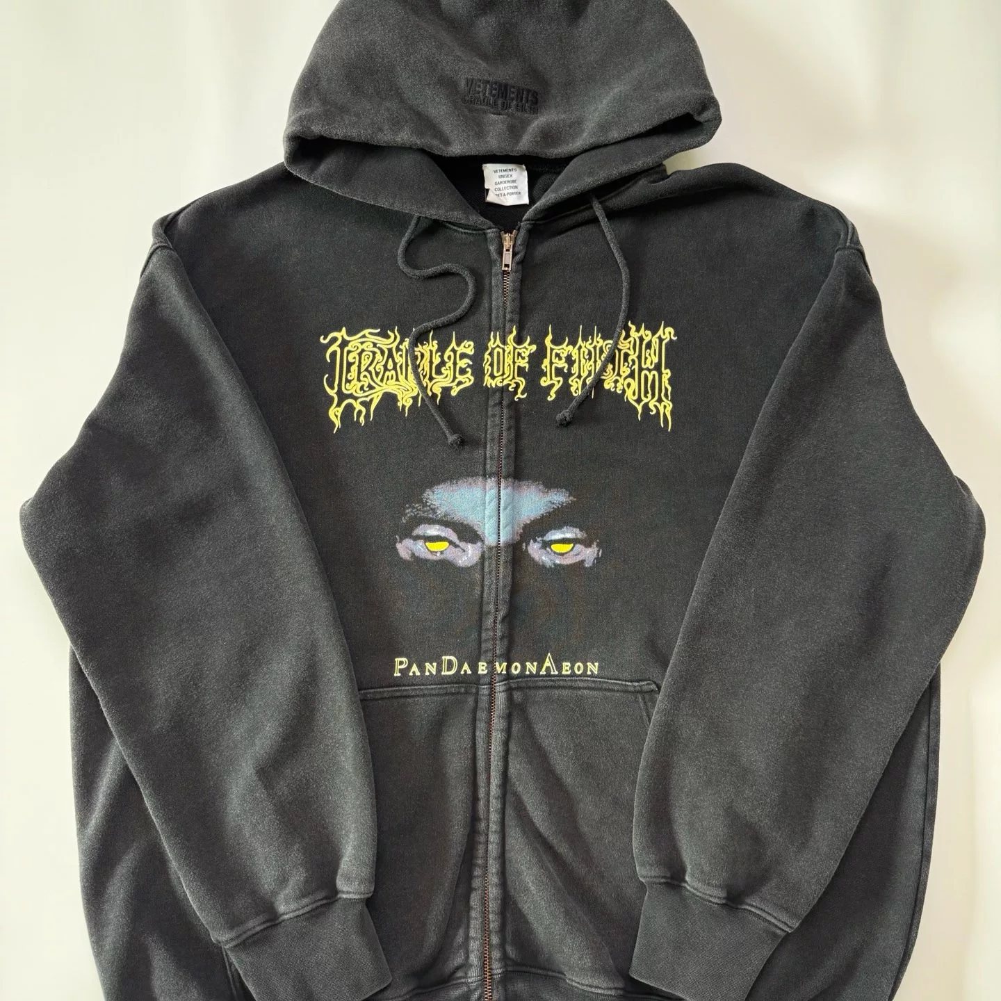 Spot VETEMENTS heavyweight PanDaem masked ninja zipper hooded loose European and American jacket sweatshirt