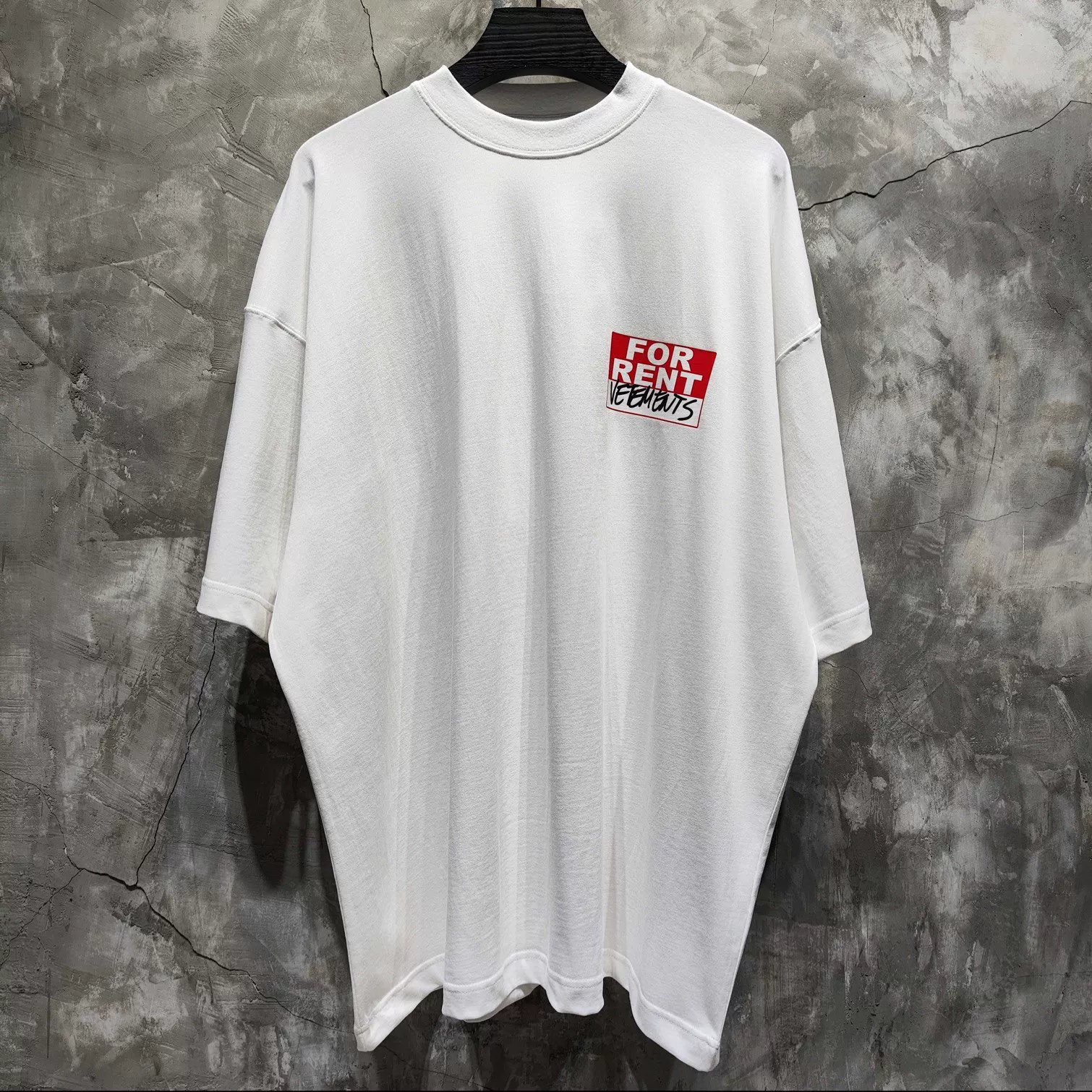 VETEMENTS summer new FOR RENT white extra large loose rental pattern thin T-shirt VTM short sleeve