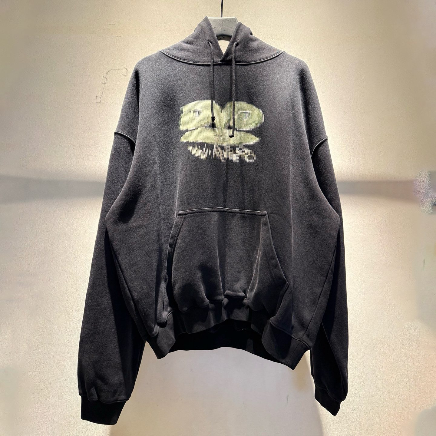 VETEMENTS 25FW autumn and winter ghost DVD print heavy fabric hooded long-sleeved thick cotton Toversize