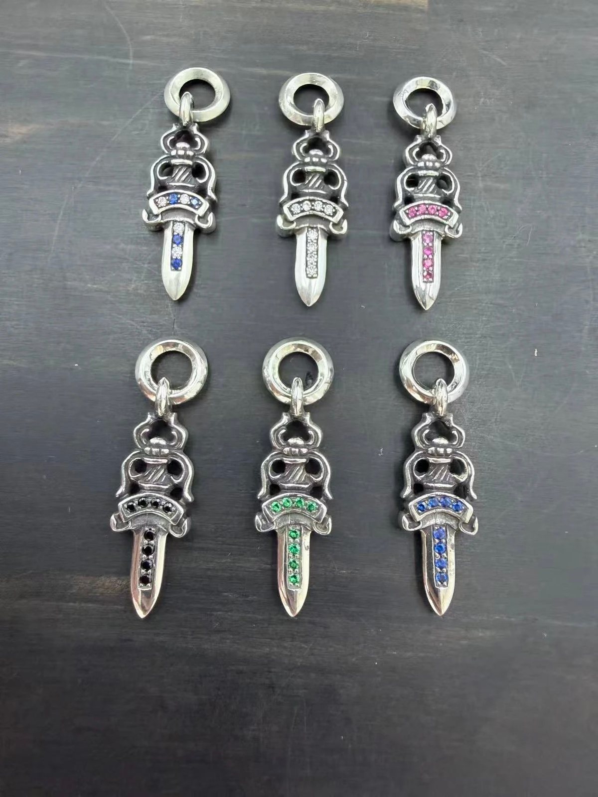 925 Silver Small Sword Inlay Series